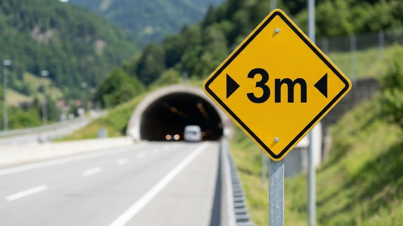 Qué significa la señal de tránsito con dos triángulos equiláteros apuntándose y un número en el medio.