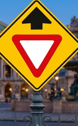 Qué significa la señal de tránsito SP-33 con forma de rombo amarillo con un triángulo invertido adentro y por qué representa un riesgo para el conductor