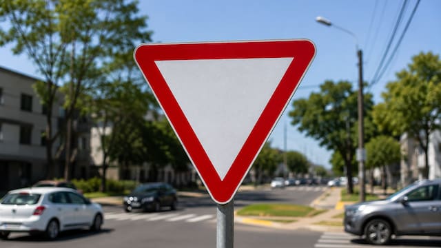 Qué significa la señal de tránsito con forma de triángulo invertido y por qué es importante prestarle atención