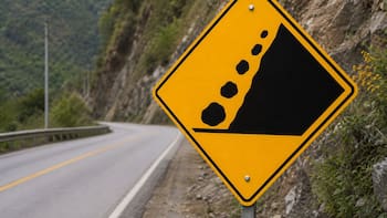 Qué significa la señal de tránsito amarilla con piedras cayendo y por qué es importante