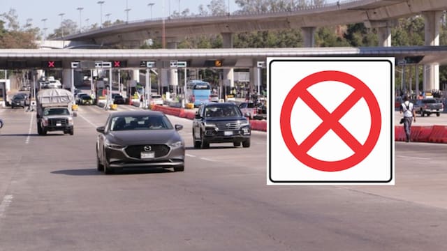 Qué significa la señal de tránsito con borde circular rojo y una cruz en el medio