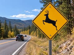 Qué significa la señal de tránsito amarilla con un ciervo y qué deben hacer los conductores cuando la ven