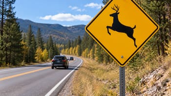 Qué significa la señal de tránsito amarilla con un ciervo y qué deben hacer los conductores cuando la ven