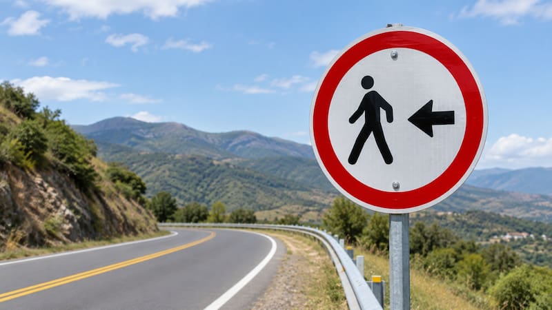 ¿Qué significa la señal del peatón con una flecha apuntando hacia la izquierda y qué hay que hacer si te cruzás con ella?