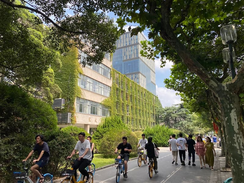 Estudiantes en China