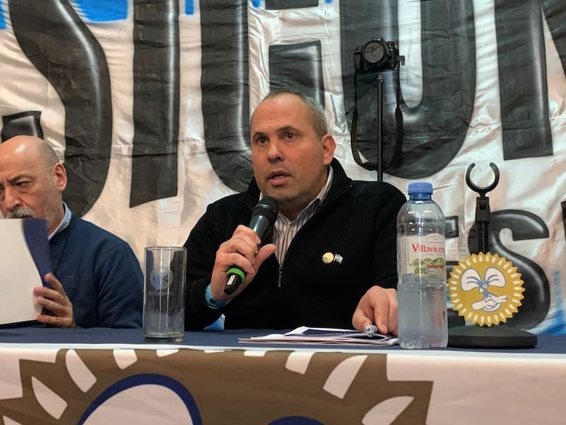 Mariano Vilar, secretario general del Sindicato Conductores Navales de la República Argentina (Siconara).