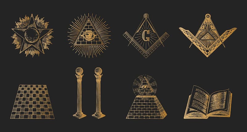 Símbolos que identifican a los masones. Fuente: Shutterstock.