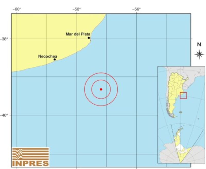 Imagen compartida por el Instituto Nacional de Prevención Sísmica