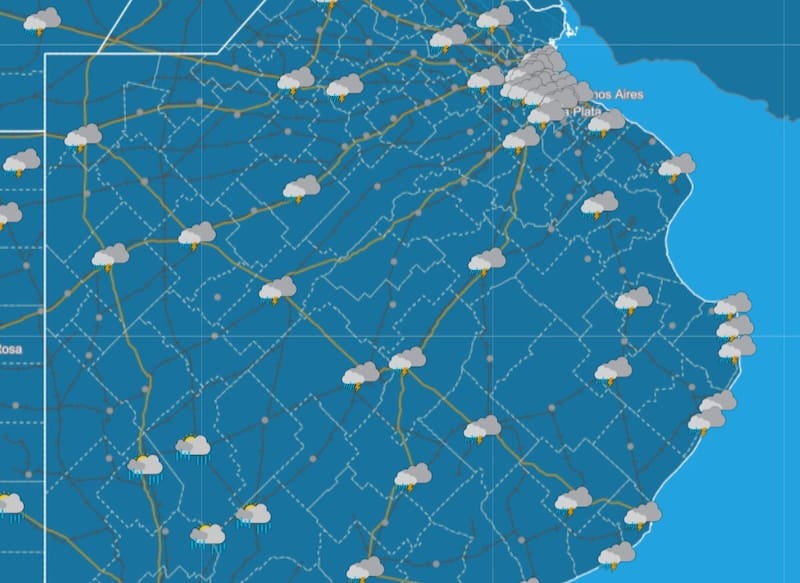 Pronóstico del tiempo del SMN.