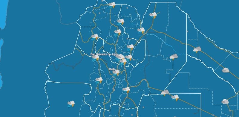 Pronóstico del tiempo del SMN para la noche del sábado.