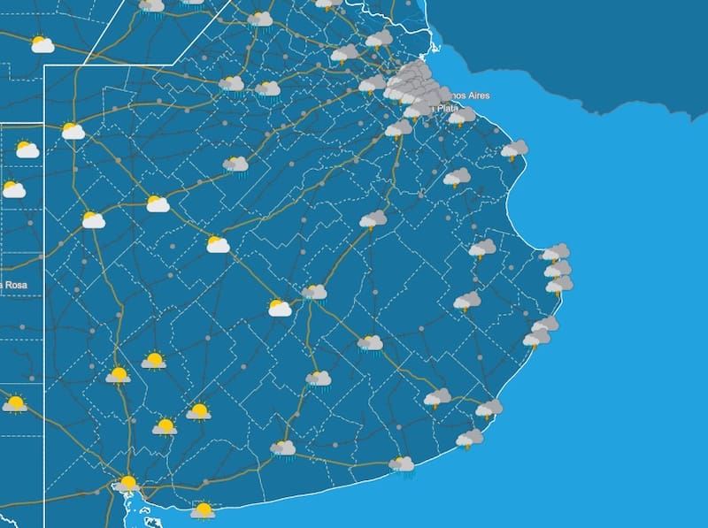 Pronóstico del tiempo del SMN.