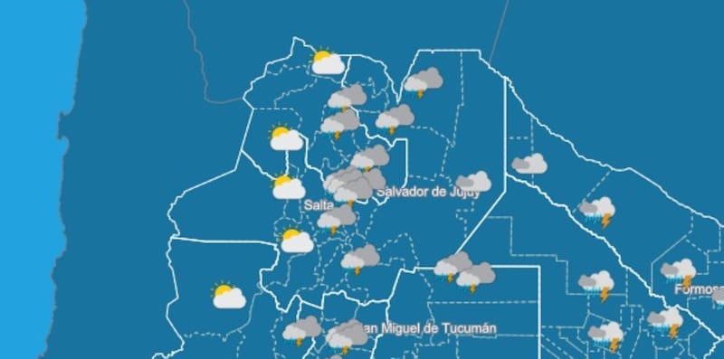 Pronóstico del tiempo del SMN.