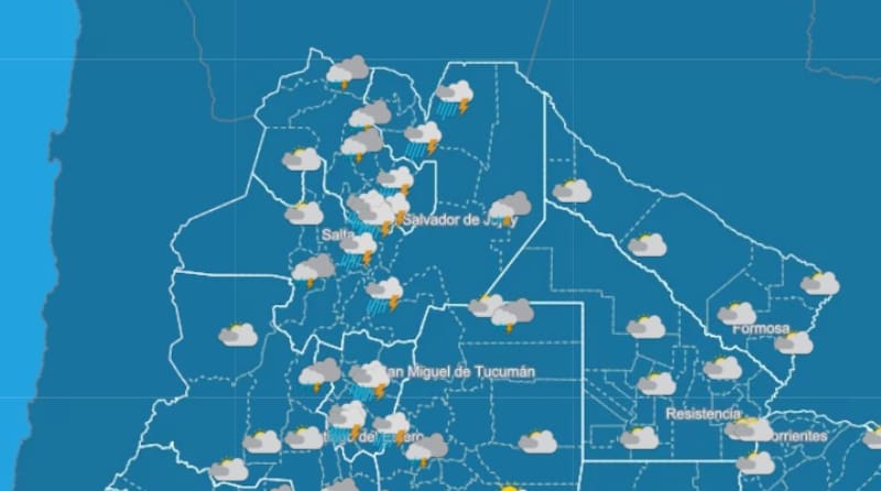 Pronóstico del tiempo del SMN.