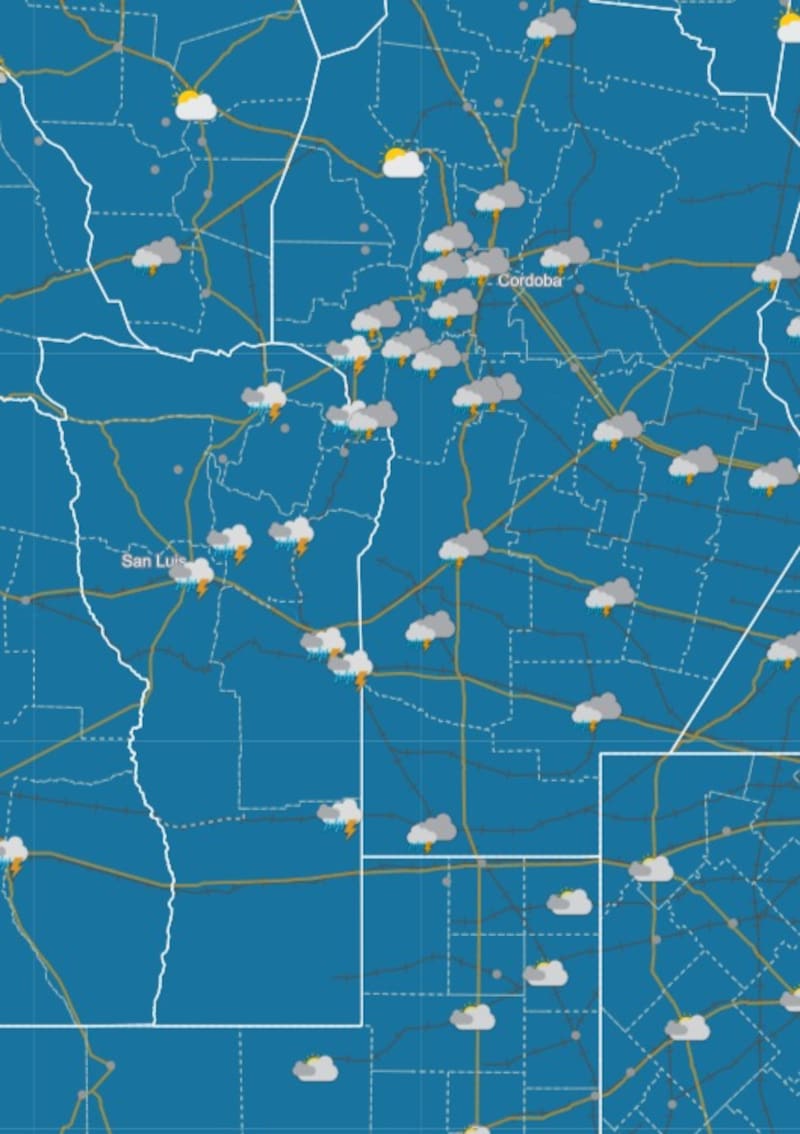Tormentas por 48 horas. Fuente: SMN.
