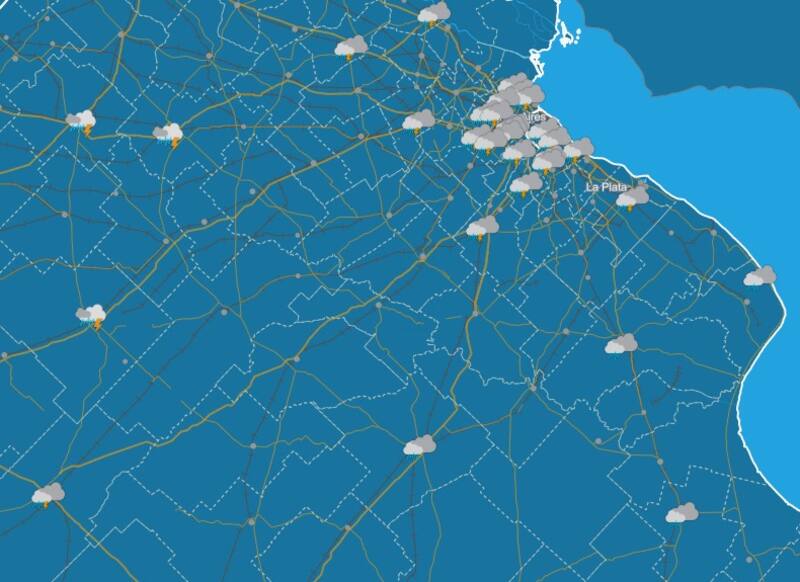 Pronóstico de tormentas para el fin de semana. Fuente: SMN.
