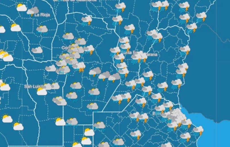 Pronóstico del tiempo del SMN.