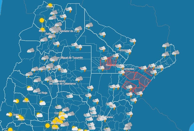 Pronóstico del tiempo del SMN para el inicio de la semana.