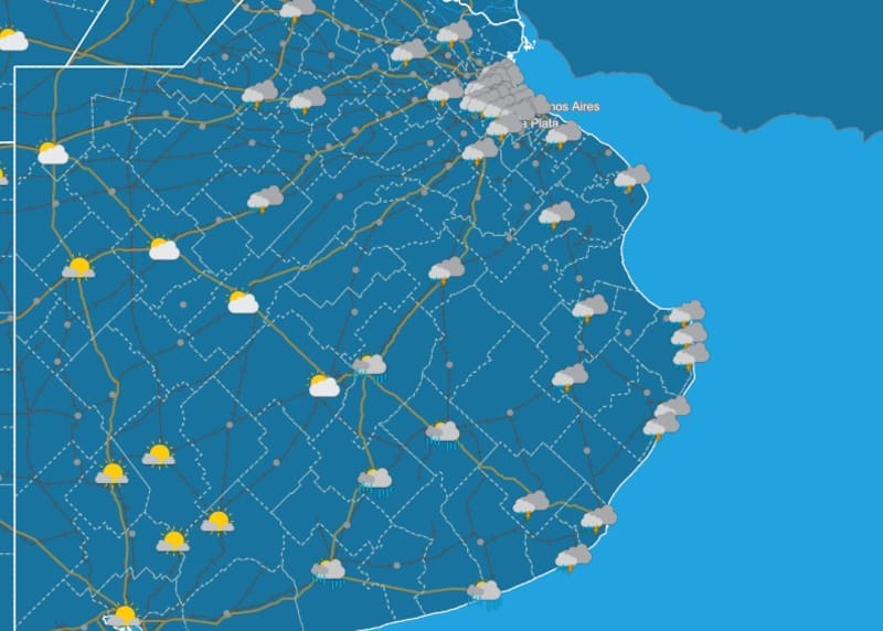 Pronóstico del tiempo del SMN.