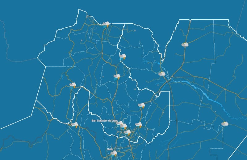 Pronóstico del tiempo del SMN.