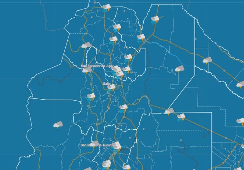 Pronóstico de tormentas del SMN.