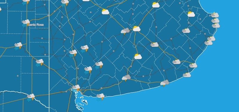 Pronóstico del tiempo del SMN.