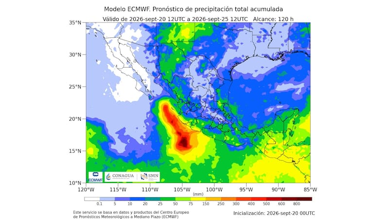 El SMN alerta por lluvias intensas y un posible ciclón tropical este lunes 21 de septiembre