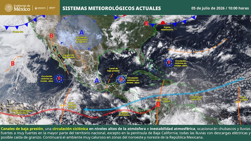 México se prepara para un clima extremo: el SMN alerta por lluvias intensas, tormentas eléctricas y calor récord