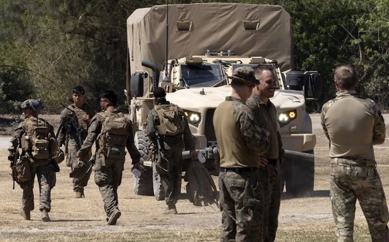 Soldados estadounidenses en una maniobras conjuntas con el Ejército de Filipinas, al norte de Manila, en una imagen de archivo.