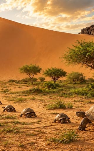 Fracasaron al plantar árboles y soltaron 500 tortugas en el desierto del Sahara, cinco años después crecieron zonas verdes donde solo había arena