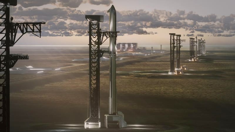 Fotografía cedida por la compañía espacial SpaceX de una ilustración que muestra las instalaciones previstas.