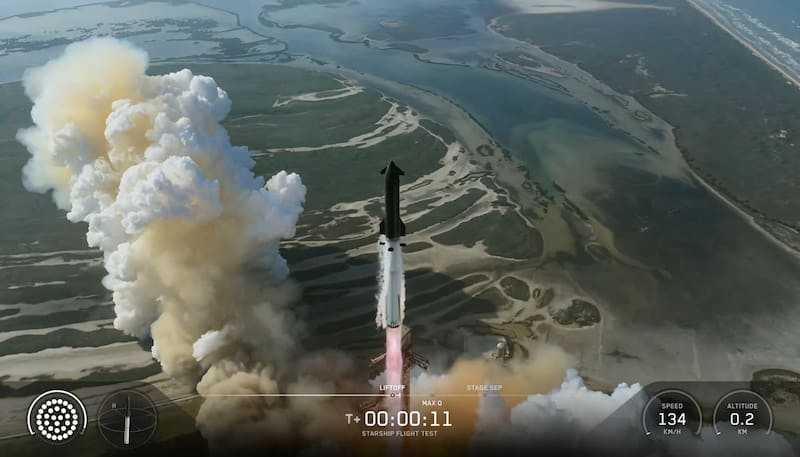 AME4279. TEXAS (ESTADOS UNIDOS), 22/05/2026.- Captura de un video difundido por SpaceX del despegue de la nave Starship (V3) este viernes, desde Starbase, en el sur de Texas (EE.UU.). EFE/ @SpaceX /SOLO USO EDITORIAL/ SOLO DISPONIBLE PARA ILUSTRAR LA NOTICIA QUE ACOMPAÑA (CRÉDITO OBLIGATORIO)