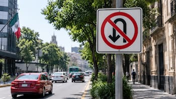 Qué significa la señal de tránsito con un círculo rojo y una flecha en “U” invertida tachada