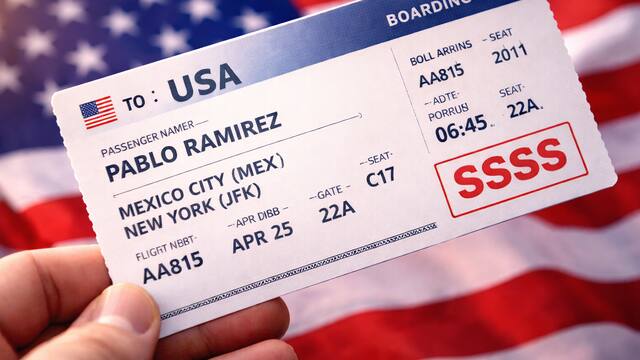 Qué significa “SSSS”: el código en tu boleto de avión que podría dejarte fuera de los Estados Unidos y sin visa americana