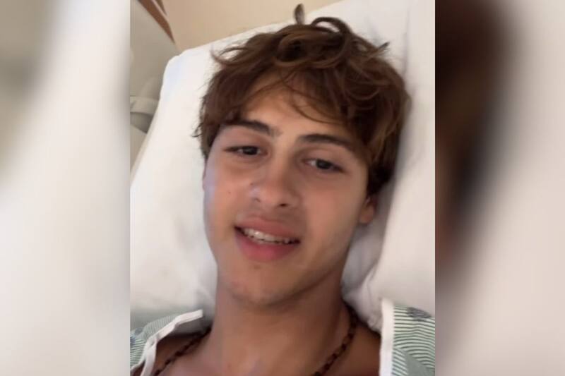 El participante envío un mensaje de agradecimiento desde el hospital (Fuente: Redes Sociales).