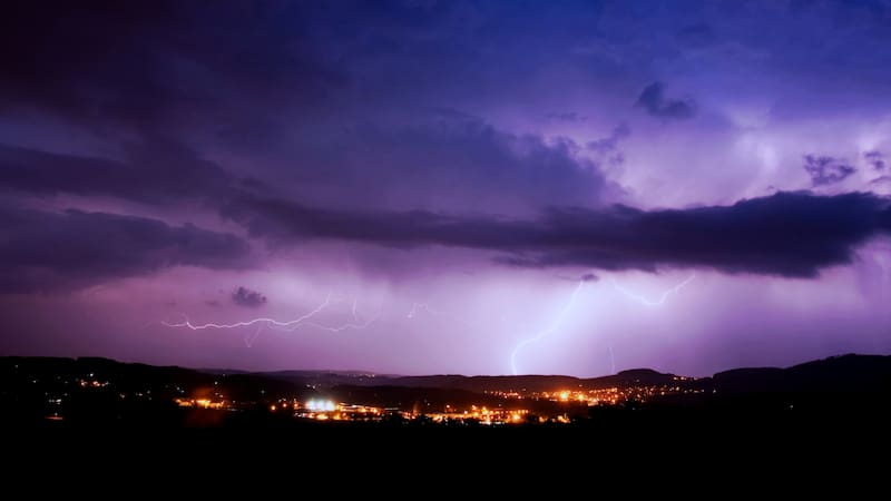 Storm, lightning, Czech republic