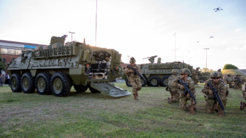 El ejército argentino dio un paso decisivo en su proceso de modernización con la incorporación y puesta a punto de los Stryker 8x8. Foto: Gentileza Gobierno de Argentina.
