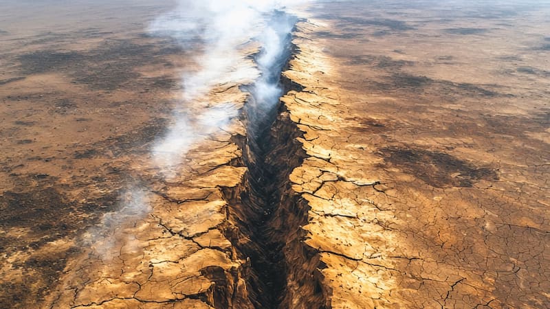 Si continúa durante millones de años, podría formarse un nuevo océano y el Cuerno de África podría separarse del resto del continente. (Fuente: Freepik)