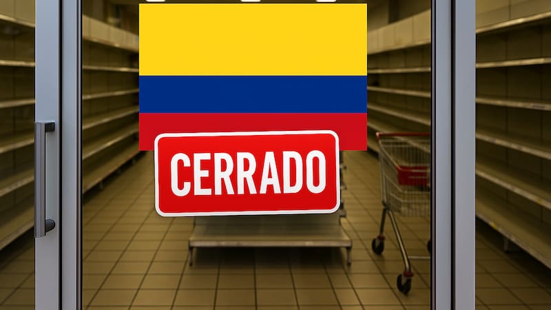 Se despide el supermercado más famoso de Colombia: más de 100 sedes ya cerraron sus puertas. (Fuente: Representación creada con IA)