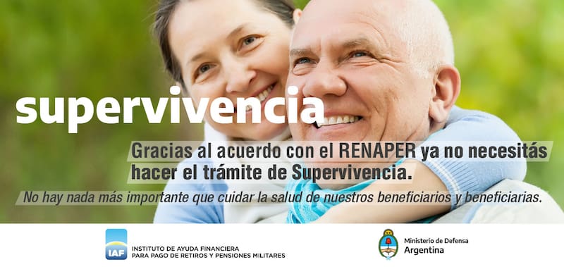 Gracias al convenio entre el IAF y RENAPER, quienes cobran sus haberes mediante el Banco de la Nación Argentina pueden acreditar su supervivencia de manera automática. (Fuente: Argentina.gob)