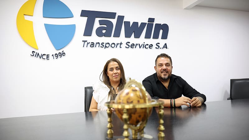 Mónica y Gabriel Taberna fundadores de Talwin Transport Service S.A.