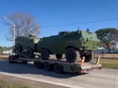 Llegan a Montevideo cuatro tanquetas del Ejército para patrullaje conjunto con la Policía