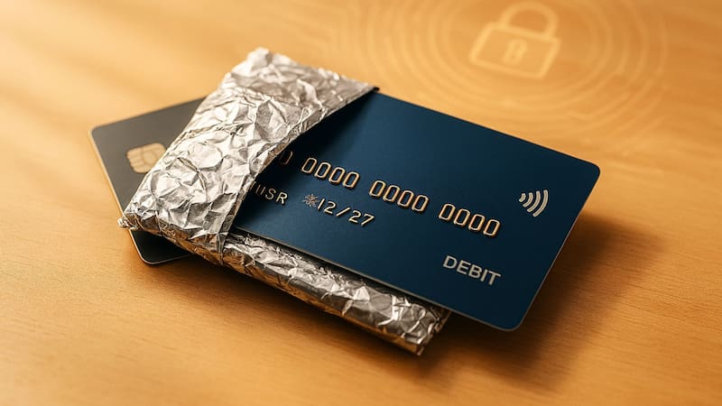 Envolver tarjetas de crédito y débito en papel aluminio | Para qué sirve y por qué lo recomiendan los expertos en informática. FOTO (IA)