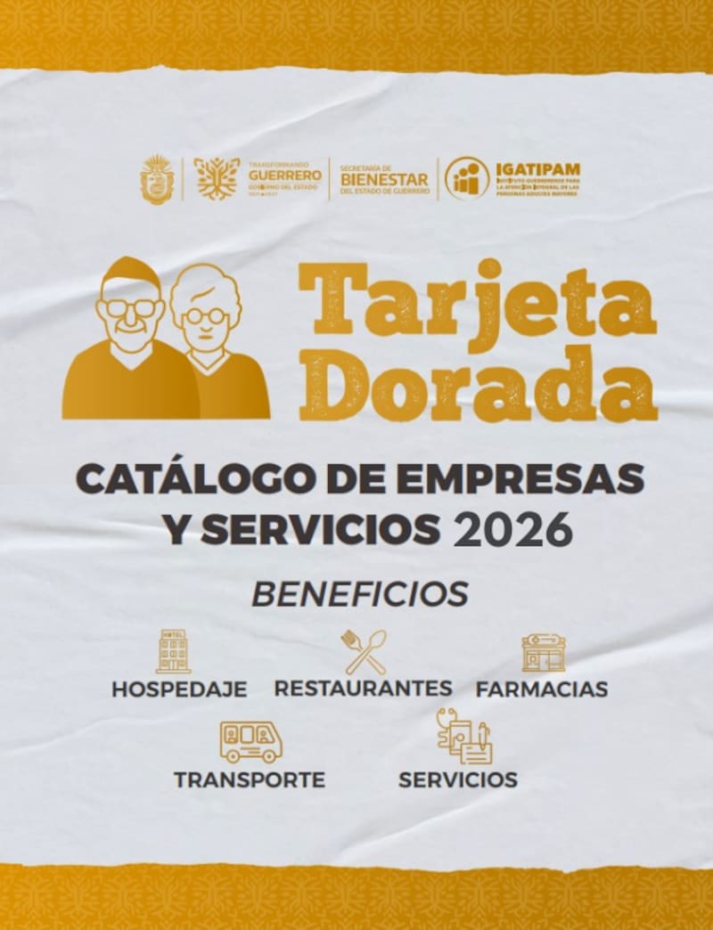 La Tarjeta Dorada 2026 otorga beneficios en más de 500 establecimientos.