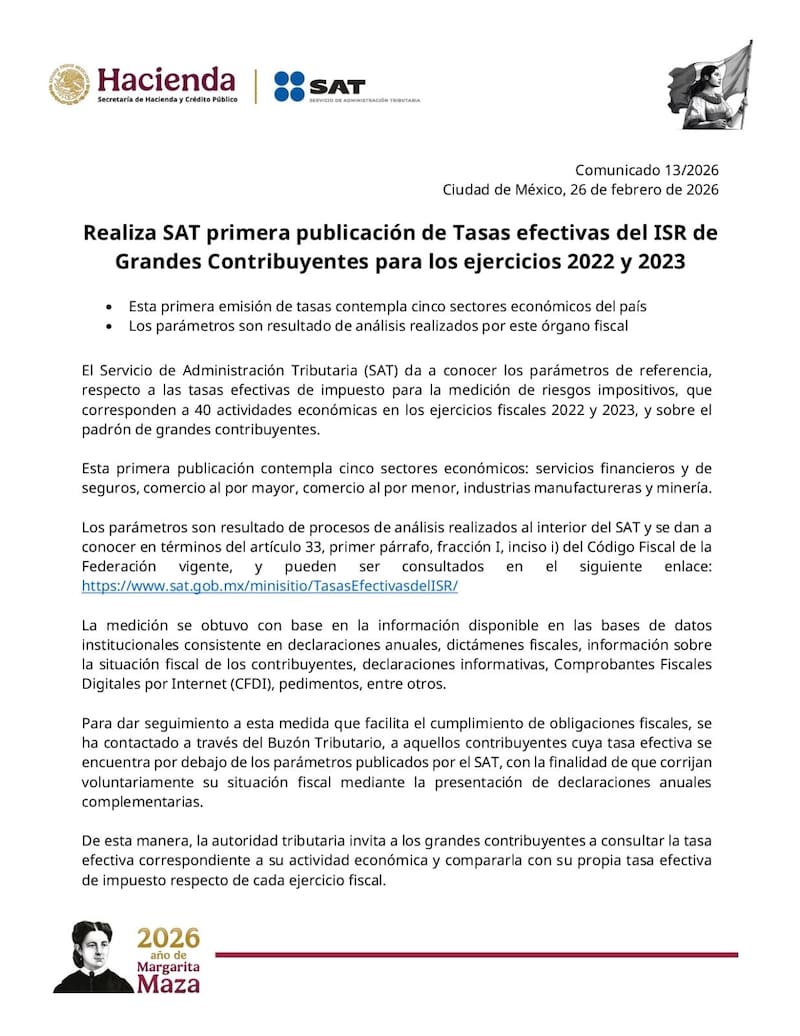 Atención grandes contribuyentes