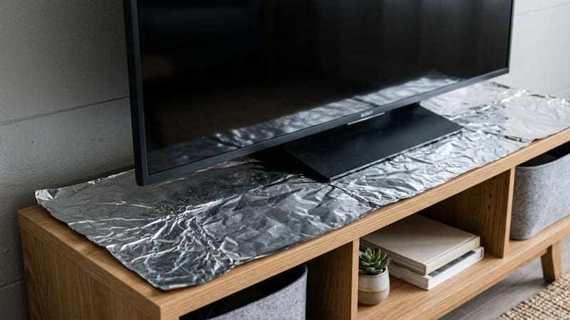 Cortar un trozo de papel de aluminio y colocarlo debajo del televisor: para qué sirve y por qué lo recomiendan los expertos.