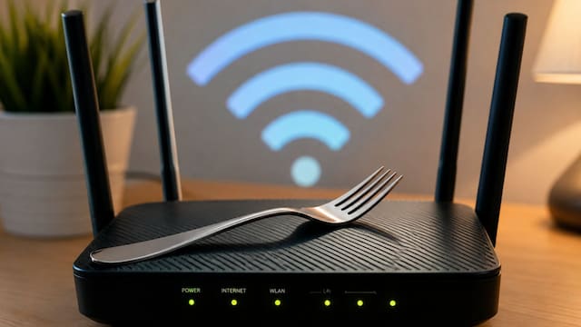 Poner un tenedor encima del router WiFi | Por qué recomiendan hacerlo y para qué sirve
