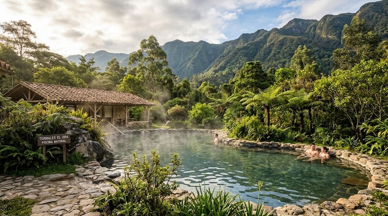 A unos 45 minutos de Bogotá, este balneario de Tabio ofrece aguas termales naturales con más de 12 minerales, piscinas, jacuzzi y espacios para descansar rodeados de naturaleza.