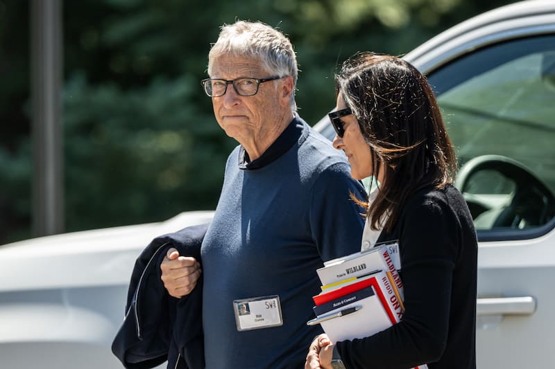 Bill Gates, llegando a Sun Valley, el año pasado