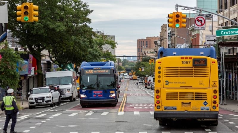The new busway opened in the Bronx, New York City.