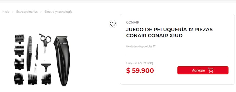 Tiendas D1 oferta un set de 12 piezas para arreglarte el cabello en casa y evitar la peluquería por menos de $60.000.